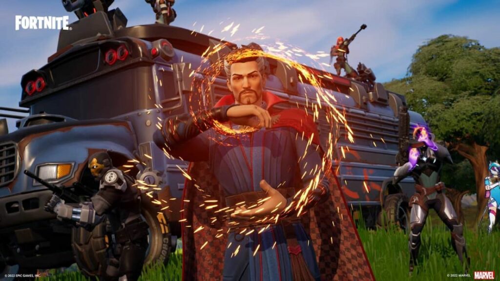 Fortnite: Użyj plecaka z czujnikiem, aby znaleźć fluktuację energii w okolicy jeziora łupów Fortnite-Doctor-Strange