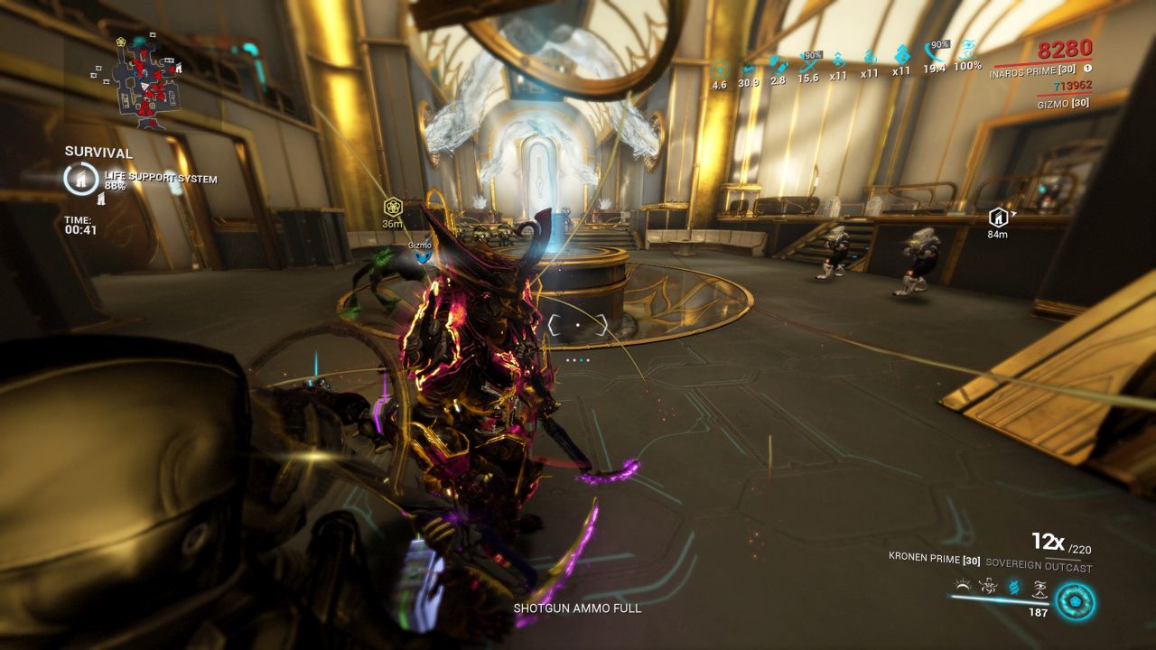 Mod-adaptacja Warframe w użyciu