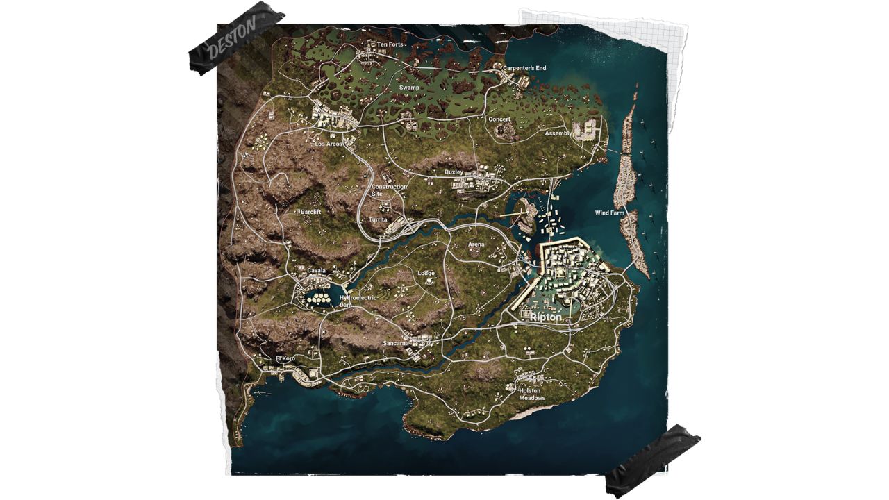 PUBG - Deston - Mapa