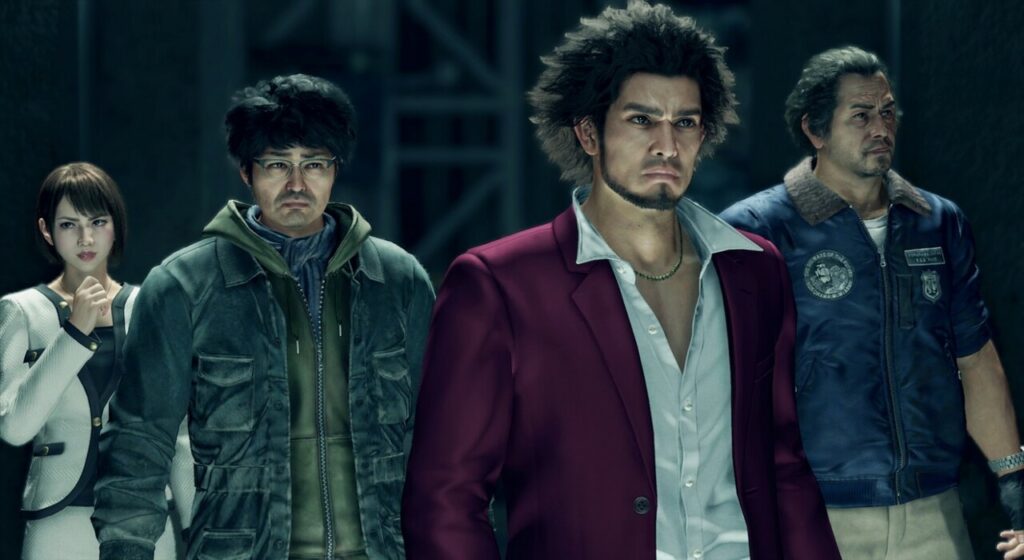 Yakuza: Like a Dragon characters standing together