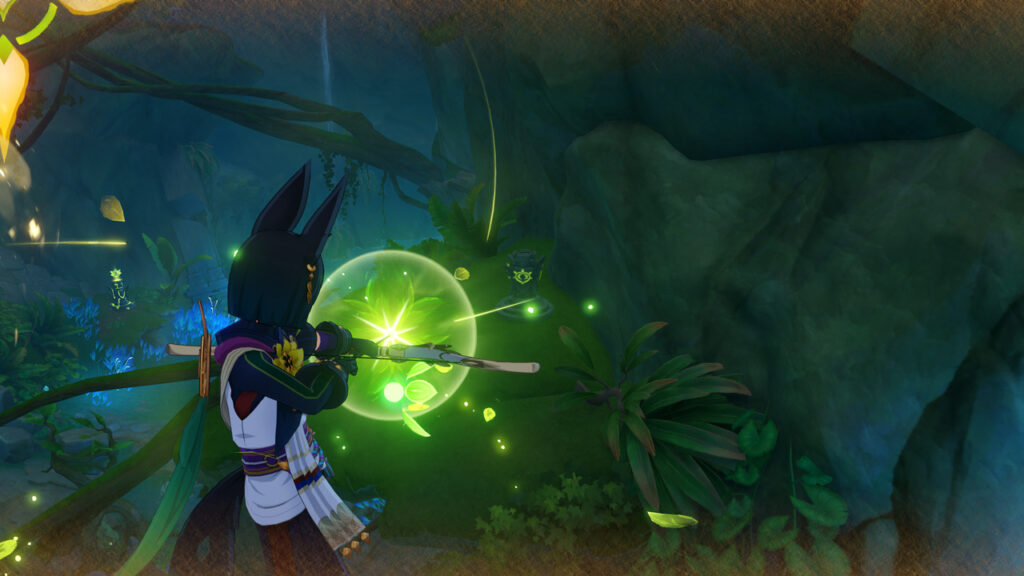 Wszystkie lokacje Black Serpent Knight: Windcutter w Genshin Impact Genshin-Impact-Sumeru-Water-Drain-Puzzle-Dendro