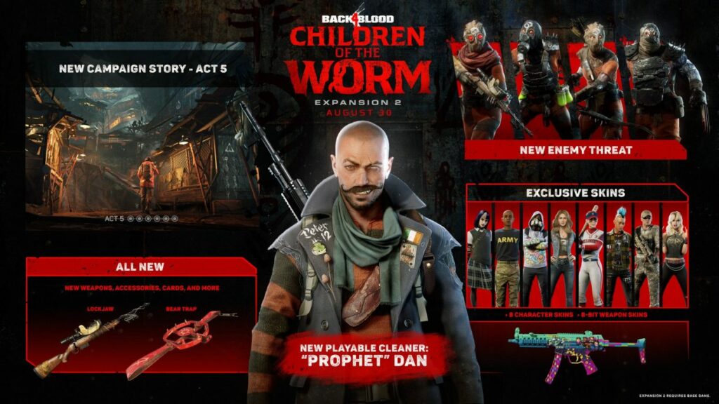 Powrót 4 Blood ujawnia DLC „Children of the Worm” Back 4 Blood