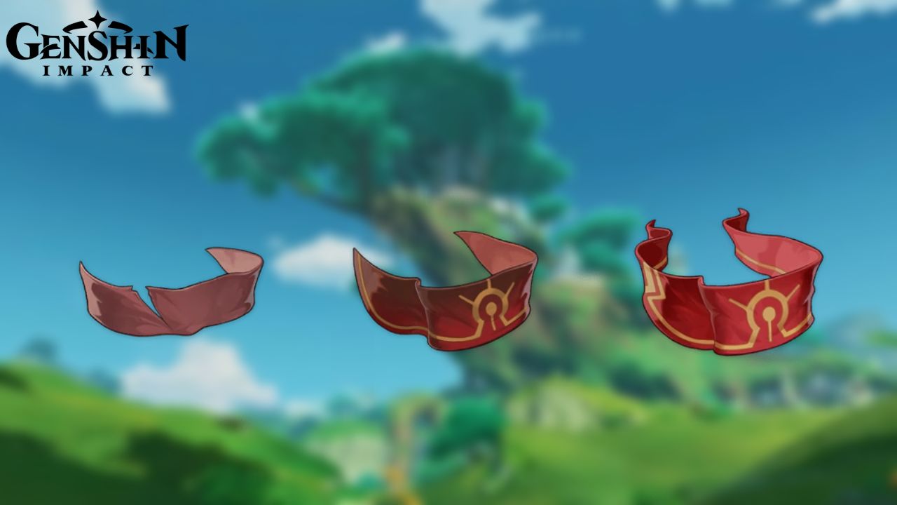 Genshin-Impact-wyblakły-czerwony-satynowy-przycięty-jedwab-bogaty-czerwony-brokat