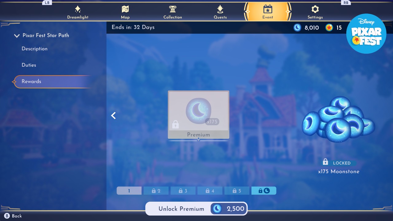 Wszystkie nagrody i obowiązki w grze Pixar Fest Star Path w Disney Dreamlight Valley Gwiazda-Ścieżka-Strona-6