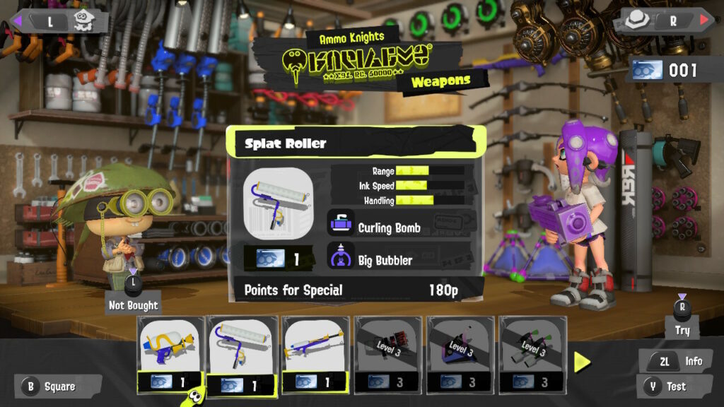 Najlepsza broń do kupienia jako pierwsza w Splatoon 3 Splatoon-3-Sheldon-Tickets-Weapon-Store