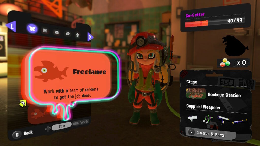 Jak grać w Salmon Run w Splatoon 3: Najlepsze sztuczki i wskazówki Splatoon-3-Salmon-Run-Lobby