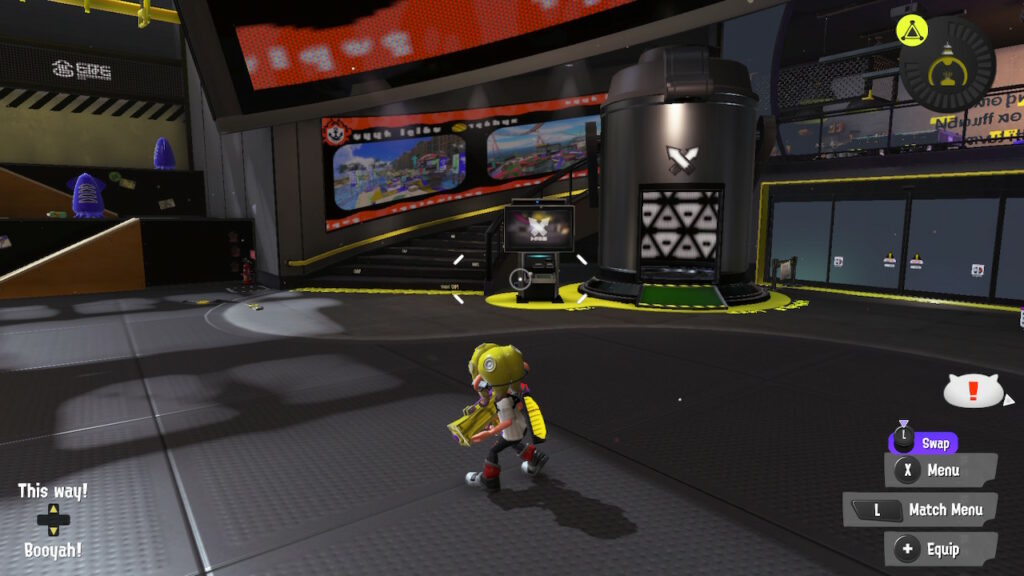 Splatoon 3 octoling standing in the lobby