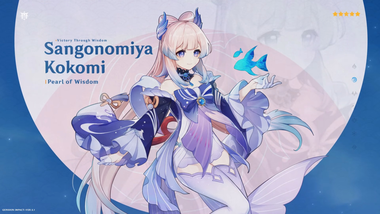 Czy warto pociągnąć za Kokomi w zderzeniu z Genshin? Genshin-Impact-Sangonomiya-Kokomi