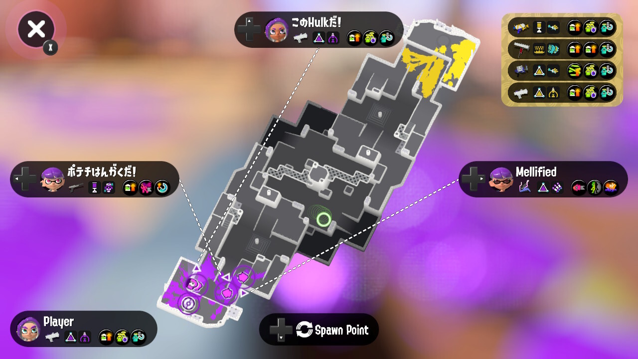 Jak przeskoczyć do innych graczy w Splatoon 3? Splatoon-3-Mapa-Super-skok