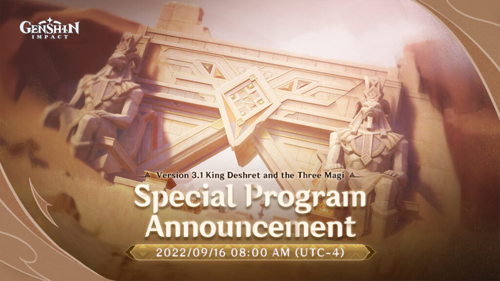 Ujawniono datę transmisji na żywo Genshin Impact dla wersji 3.1 Genshin Impact