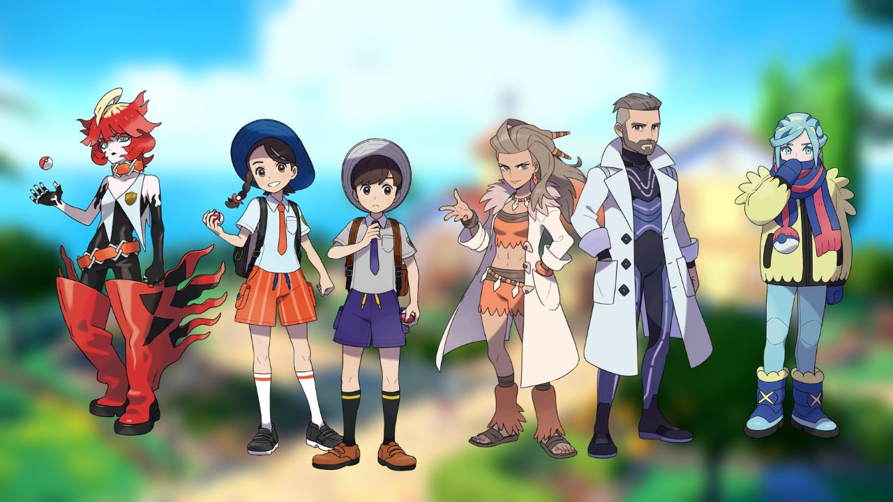 Wszystkie potwierdzone i ujawnione postacie w Pokémon Scarlet i Violet Pokemon-Scarlet-and-Violet-All-Characters