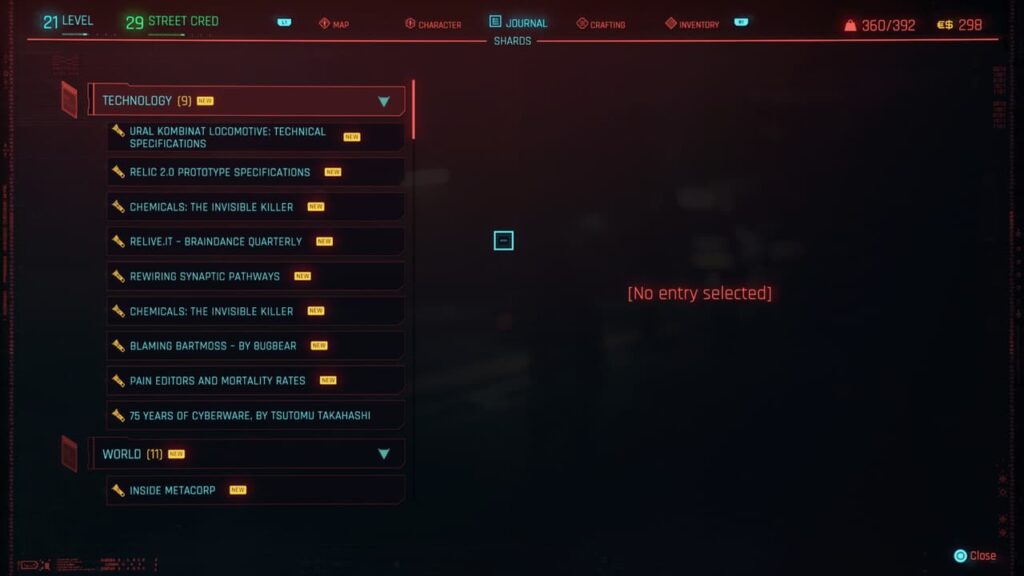 Jak czytać odłamki w Cyberpunku 2077 Cyberpunk-2077-shards