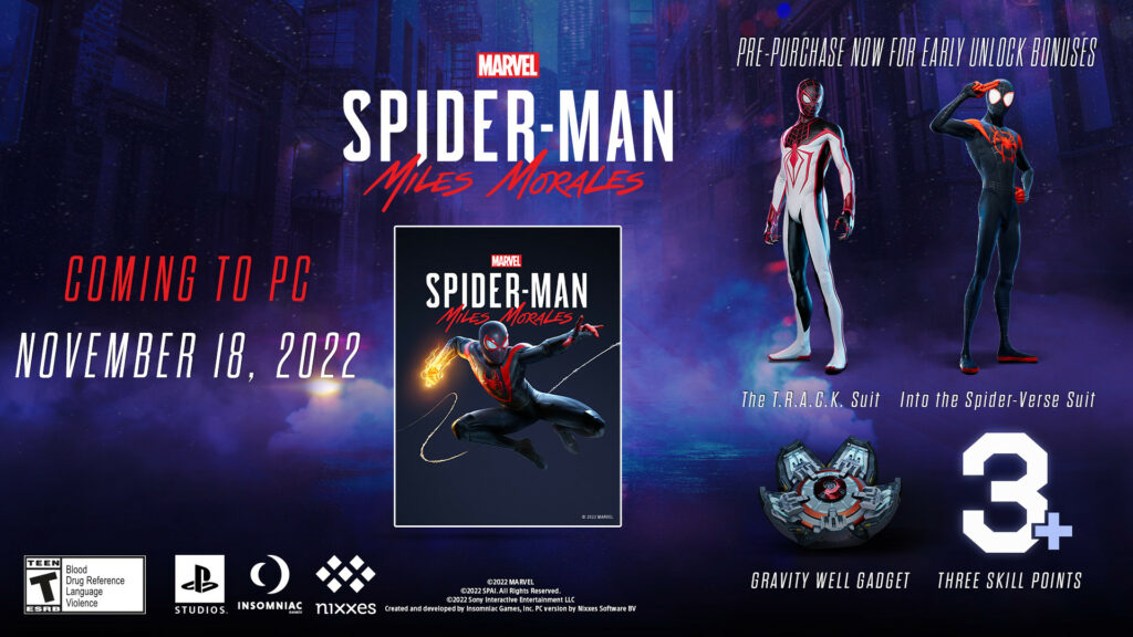 Marvel’s Spider-Man: Miles Morales bonusy przedpremierowe ujawnione! Marvel