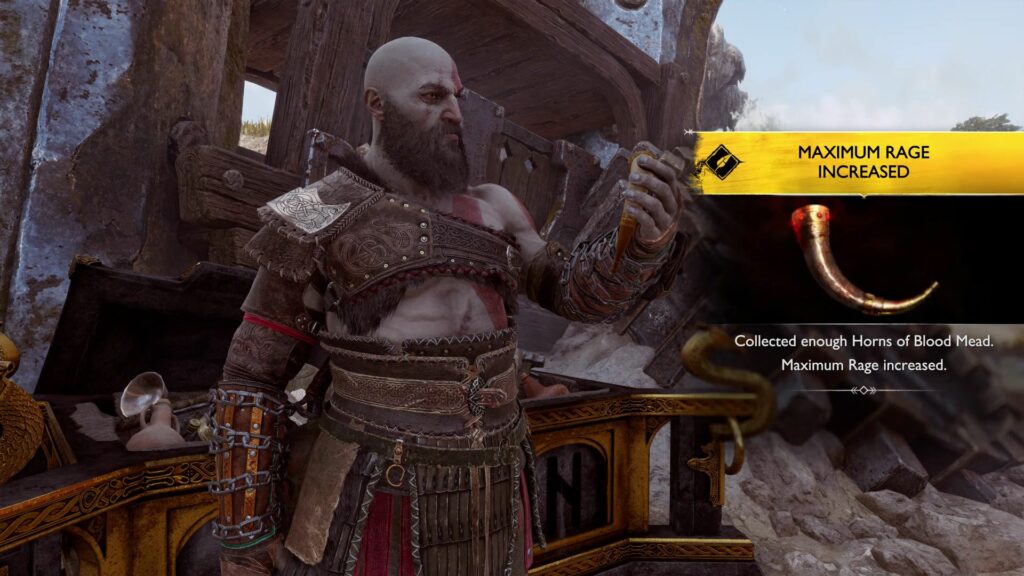 God of War Ragnarok: Jak zwiększyć wściekłość Spartan |  Przewodnik po lokacjach Horn of Blood Miod