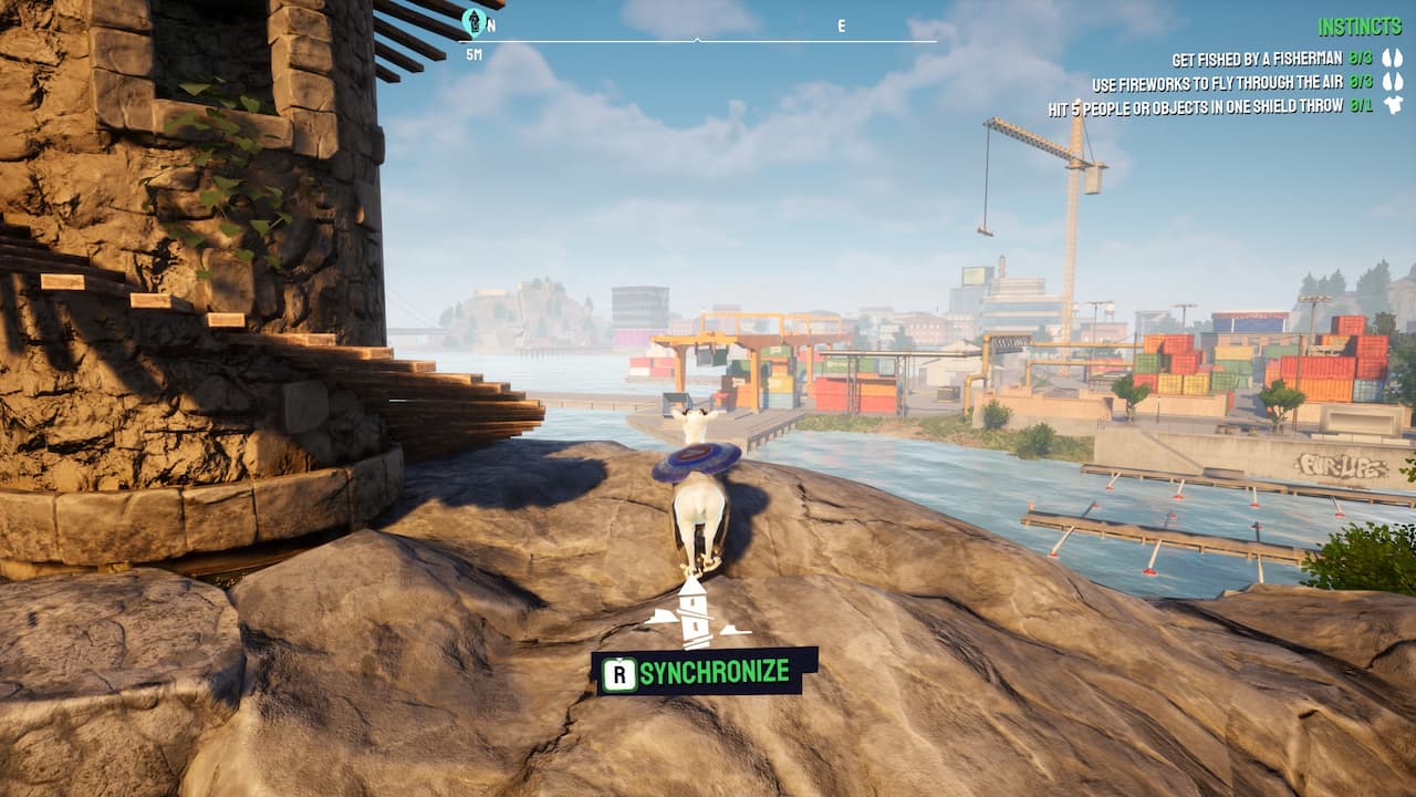 Jak zsynchronizować kozi zamek w Goat Simulator 3 Downtown-Koza-Wieża