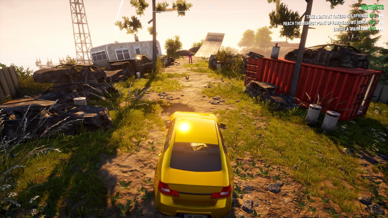 Wszystkie 29 lokalizacji ramp w Goat Simulator 3 Park przyczep na szczycie wzgórza, gdzie mężczyźni chowają się w śmietnikach