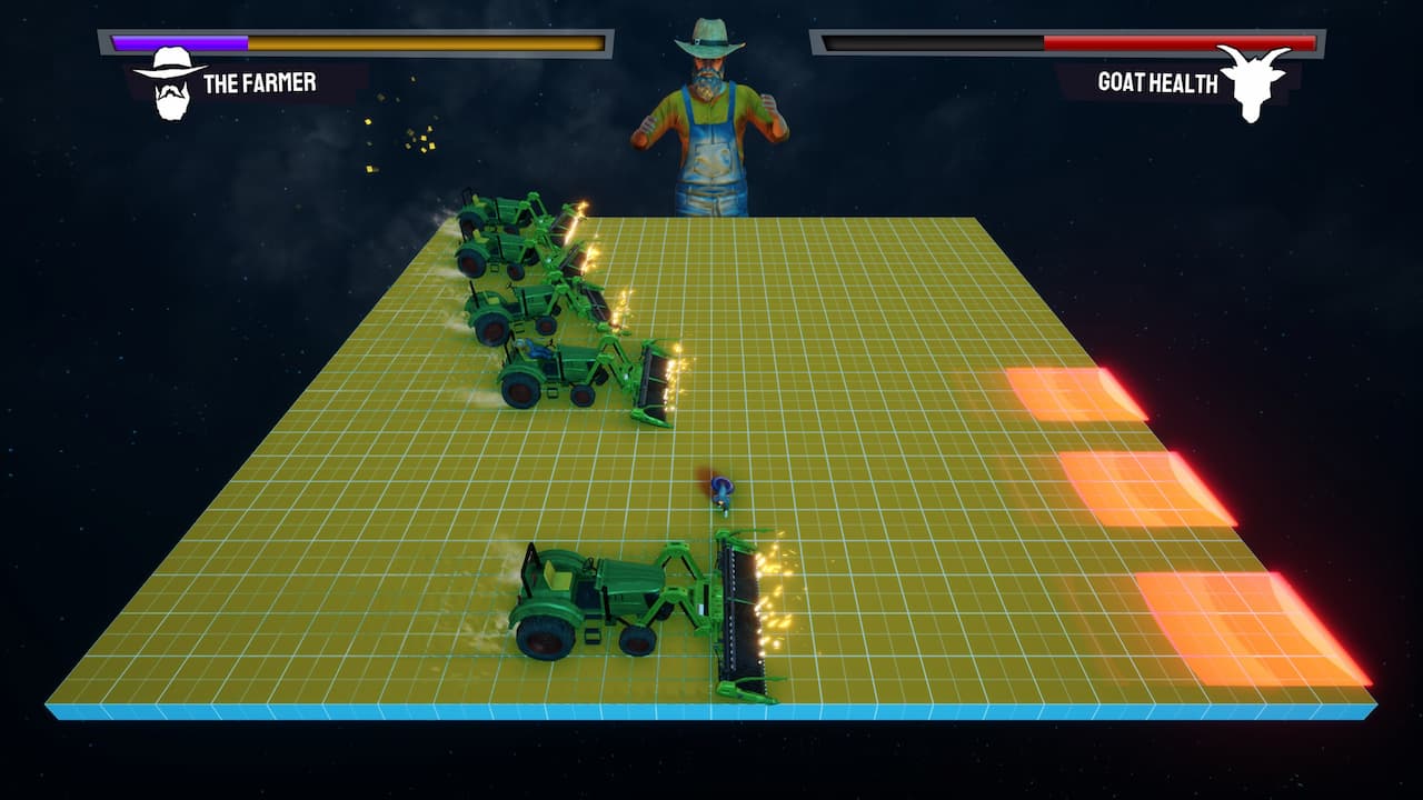 Jak pokonać farmera w Goat Simulator 3 Dodge-traktory