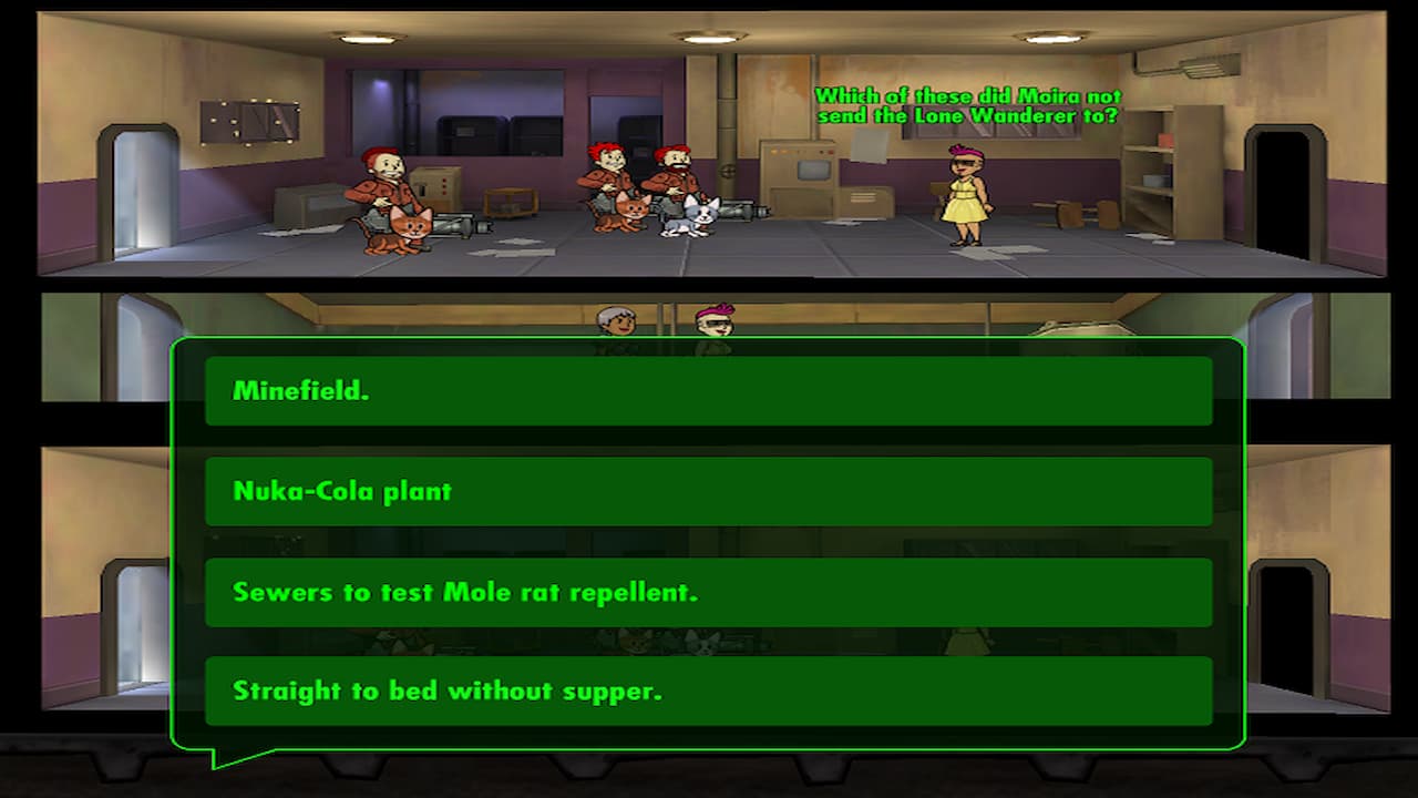 Odpowiedzi na wszystkie zadania w Game Show w Fallout Shelter Game-Show-Gauntlet-Question.png