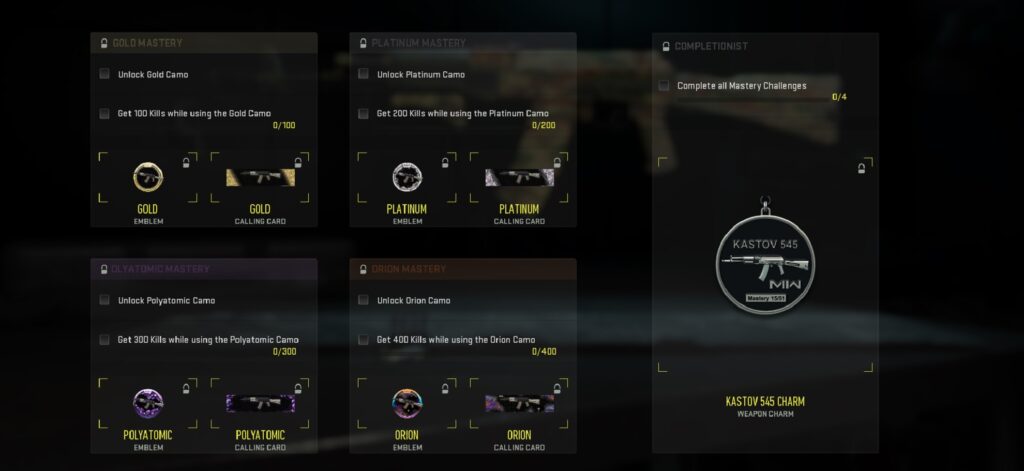Modern Warfare 2 how to unlock mastery emblems and calling cards