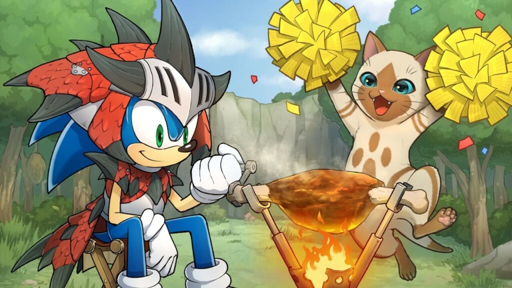 Official-Sonic-Frontiers-Monster-Hunter-DLC-Art
