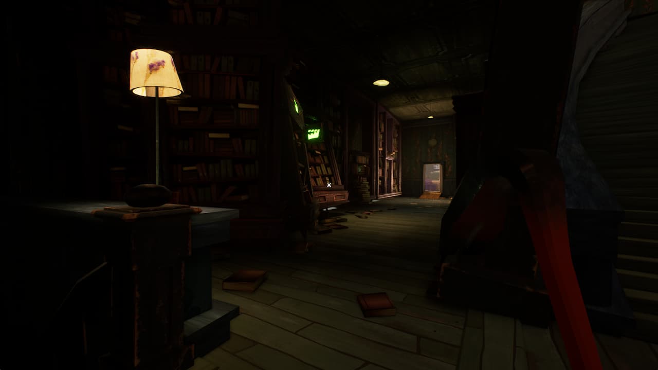 Jak ukończyć dodatek DLC Late Fees w Hello Neighbor 2 Kino-klakier-półka na książki