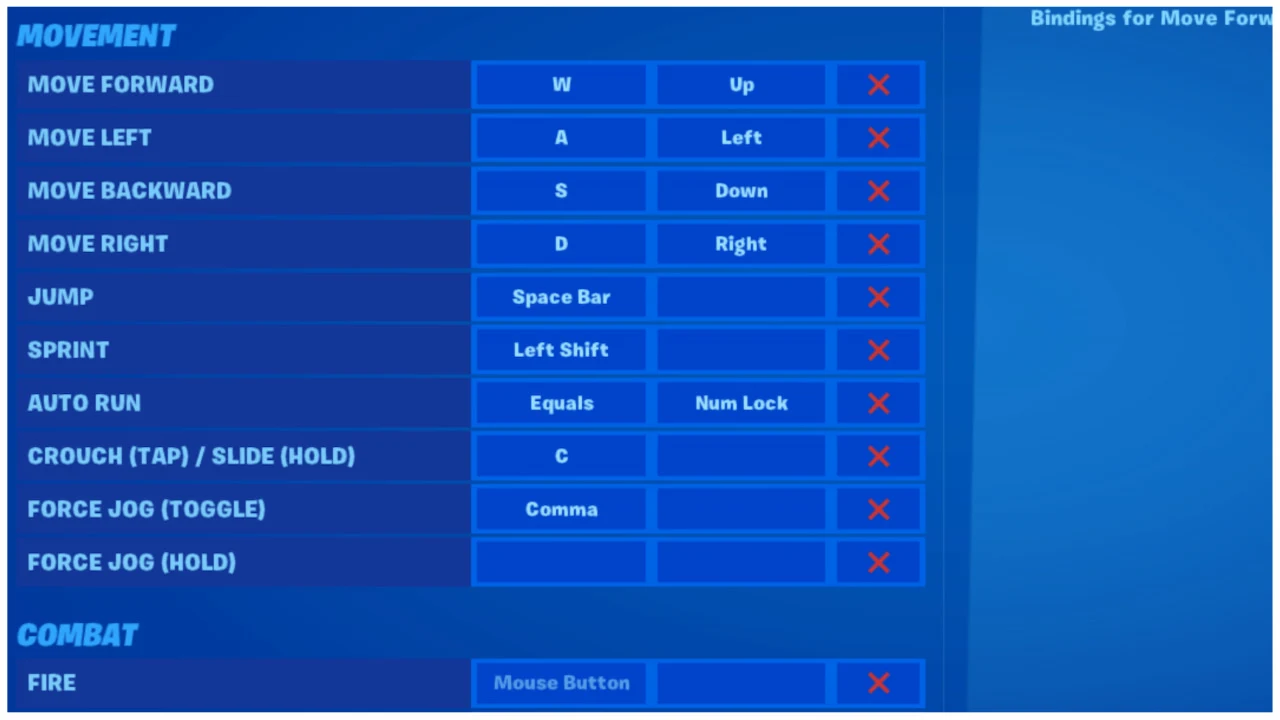 Fornite-Key-Bind-Settings