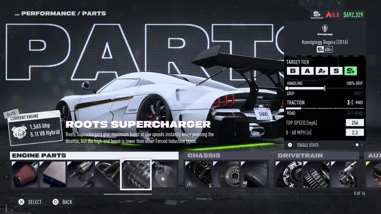 NFS-Unbound-Regera-Customization