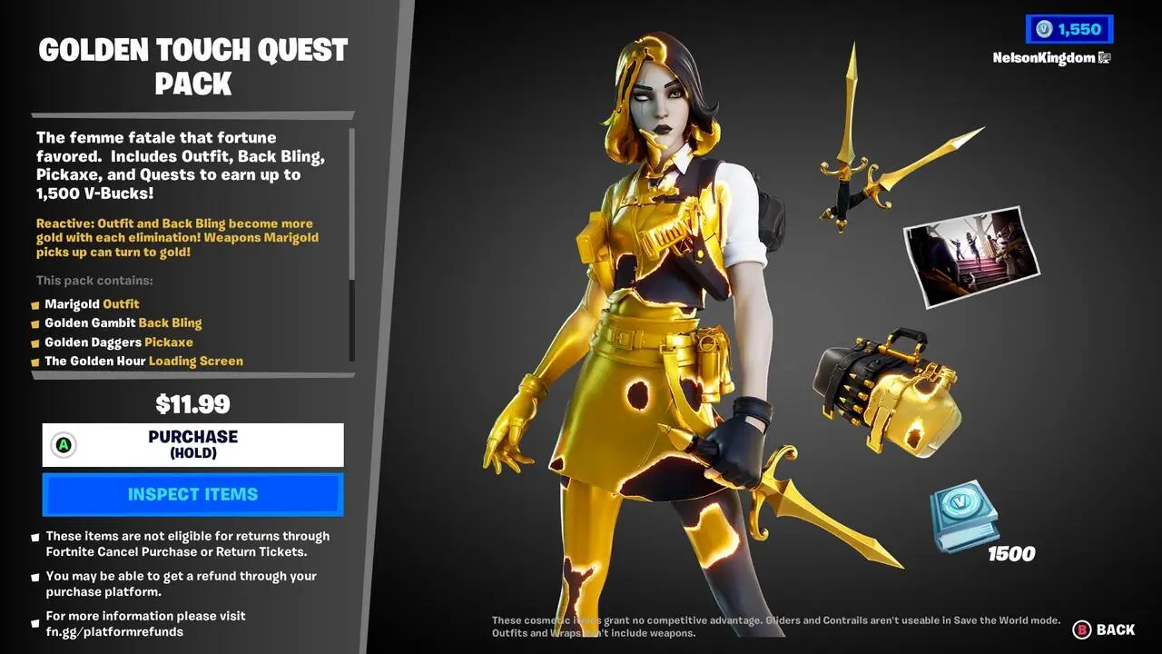 Fortnite-Golden-Touch-Quest-Pakiet