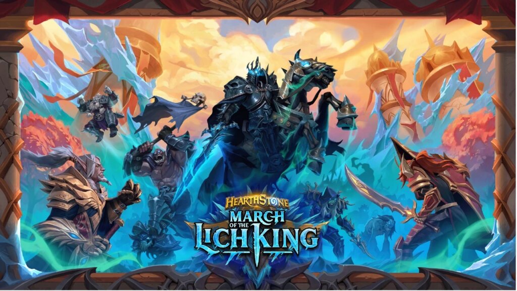 Hearthstone: Death Knight Class Pełne wyjaśnienie Hearthstone-March-of-the-Lich-King-Death-Knight-Key-Art