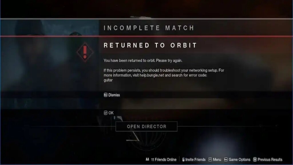 Jak naprawić kod błędu gitary w Destiny 2 Error-Code-Guitar