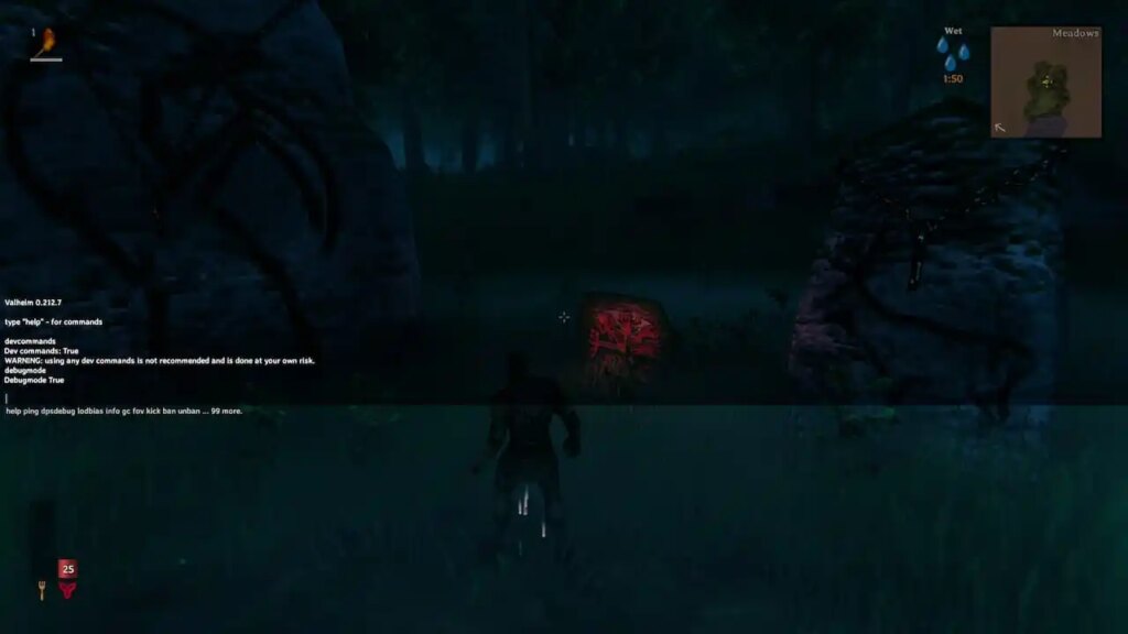 Jak odblokować tryb kreatywny w Valheim Devcommands-and-Debugmode