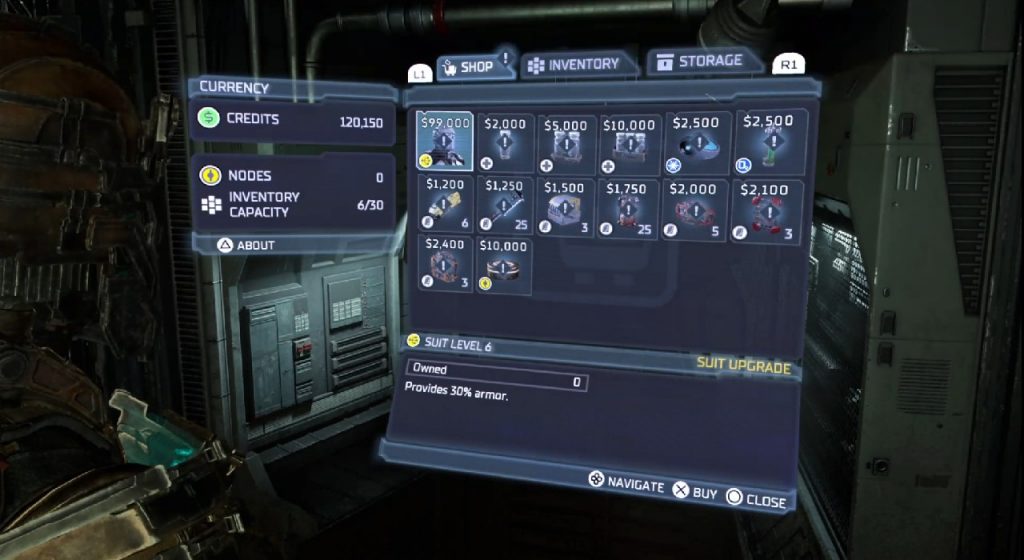 Ulepszenia kombinezonu RIG Dead Space Remake