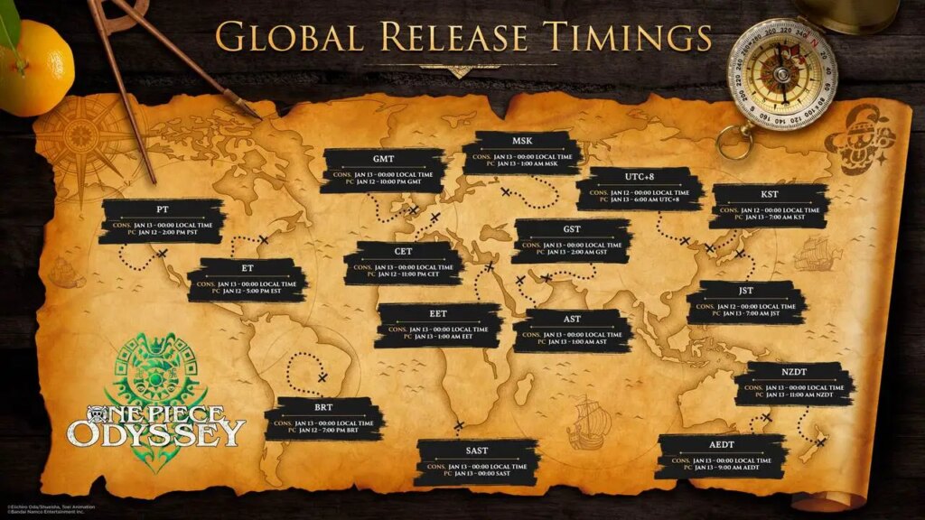Godziny premiery One Piece Odyssey: kiedy się odblokuje? One-Piece-Odyssey-Release-Times