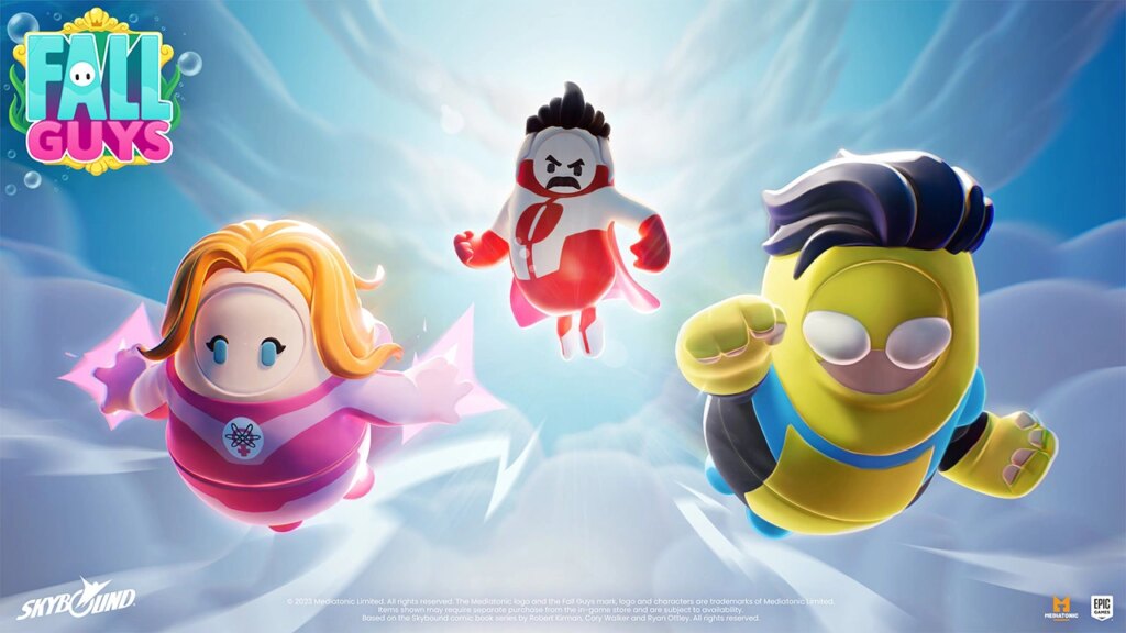 Jak zdobyć skórki Invincible, Omni-Man i Atom Eve w Fall Guys Invincible-skins-fall-guys