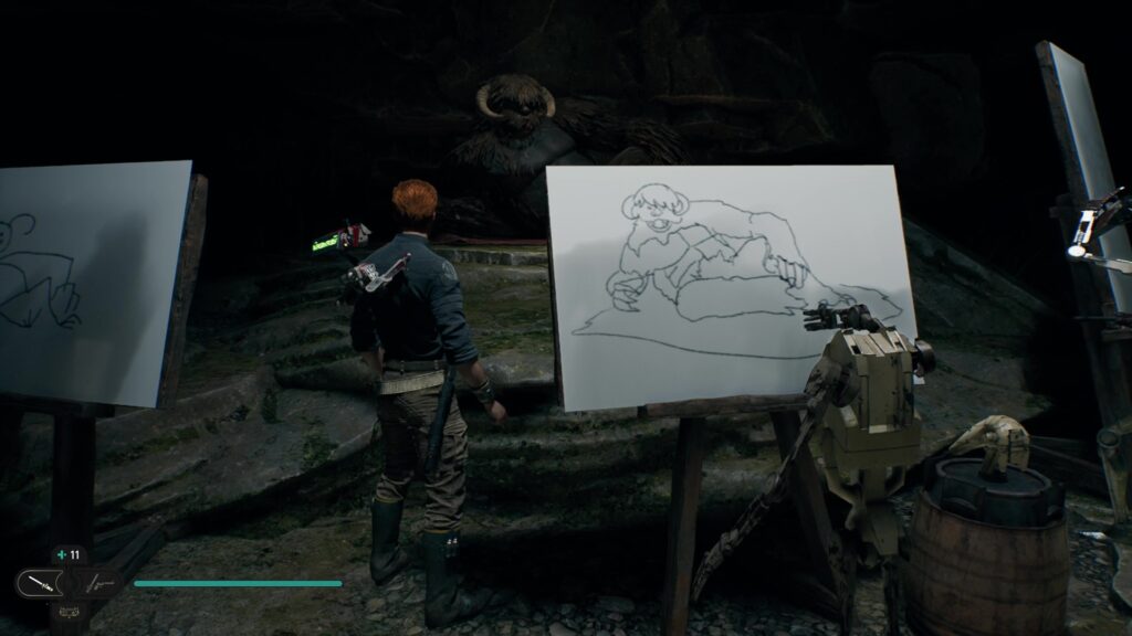 Droidy bojowe to okropni artyści w tym oldschoolowym jajku wielkanocnym Star Wars Jedi: Survivor