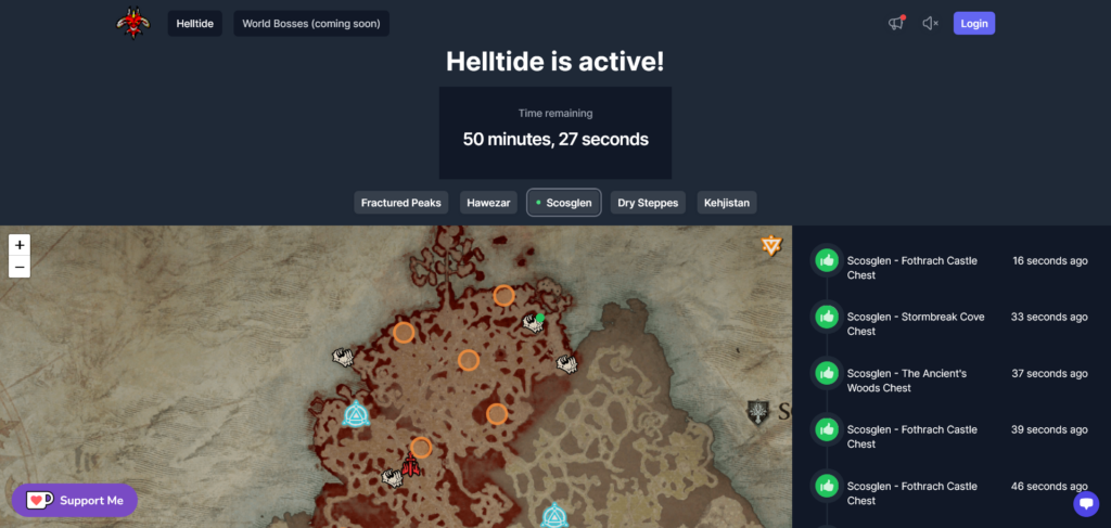 Diablo 4 Helltide Tracker i tajemnicze lokalizacje skrzyń