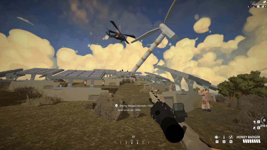 Ładowanie celu w Battlebit Remastered. 