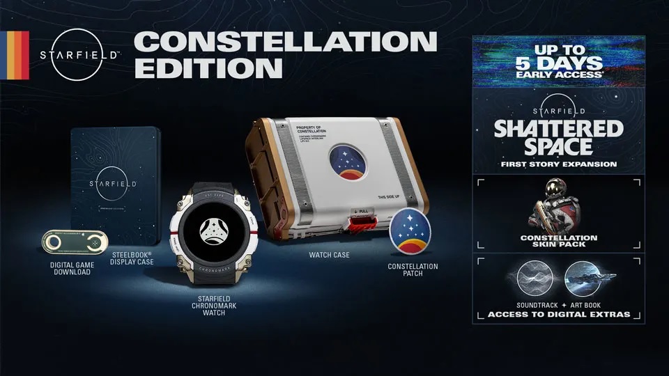 edycje przedpremierowe Starfield i dodatkowe nagrody