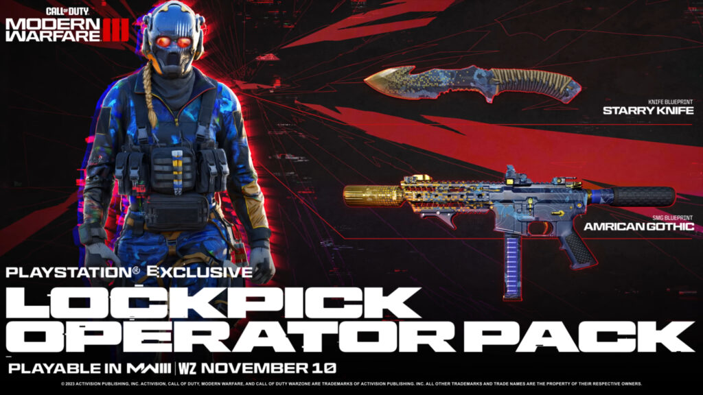 Call of Duty: Modern Warfare III Ogłoszono ekskluzywny pakiet operatora otwierania zamków na PlayStation Call of Duty: Modern Warfare III Ogłoszono ekskluzywny pakiet operatora otwierania zamków na PlayStation