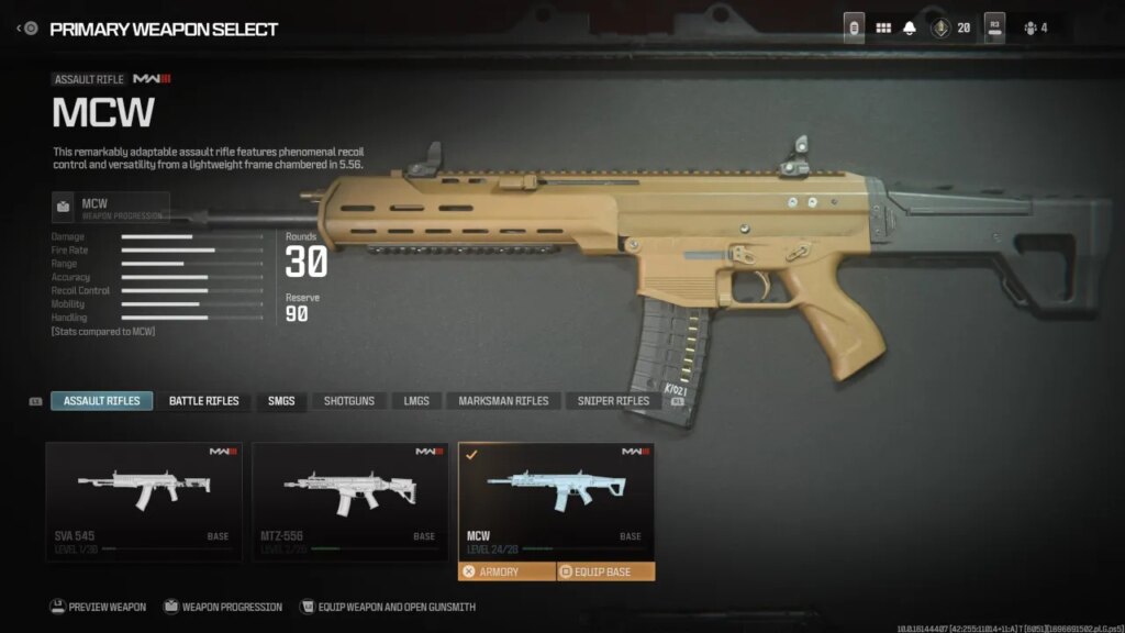 Call of Duty Modern Warfare 3 MW3 MCW Best Loadout