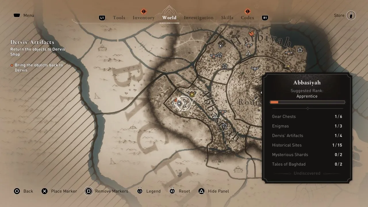 Jak zdobyć skrzynię z wyposażeniem Domu Mądrości w Assassin's Creed Mirage Mapa-Lokalizacja-Domu-Mądrości-w-Zabójcach-Creed-Mirage