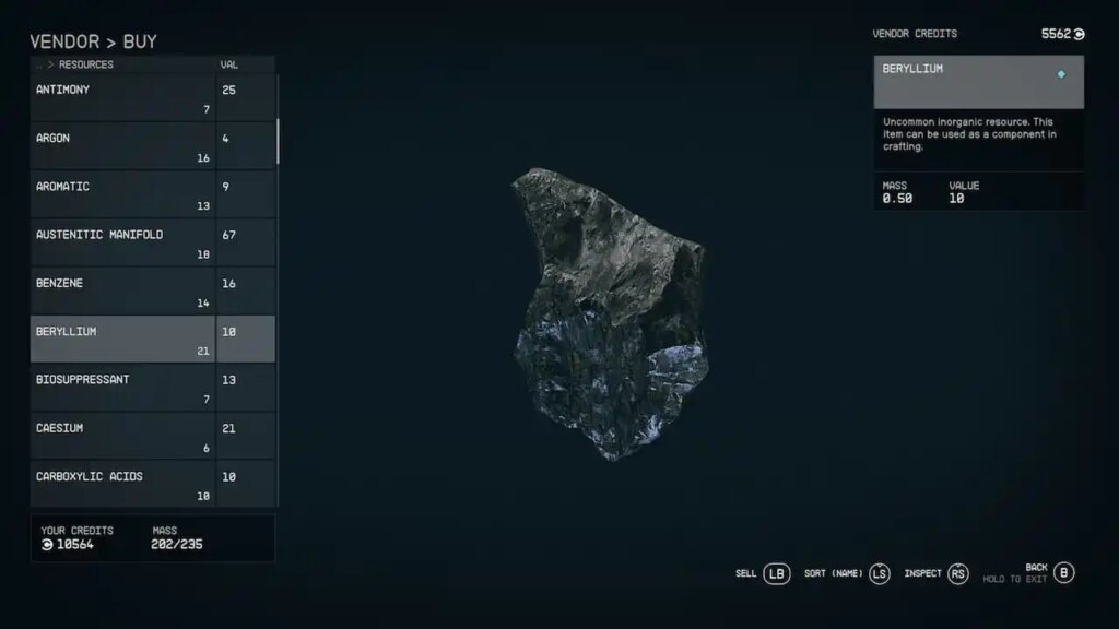 Best Planets and Vendors to Get Beryllium in Starfield