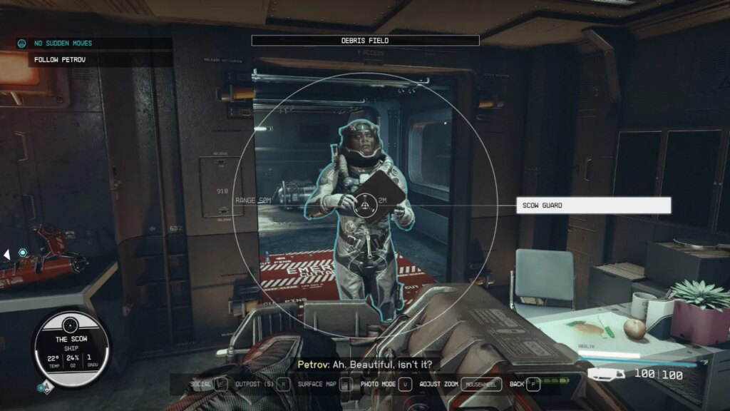 Przewodnik po misjach Starfield Żadnych nagłych ruchów | Wszystkie wybory i wyniki No Sudden Moves Escape