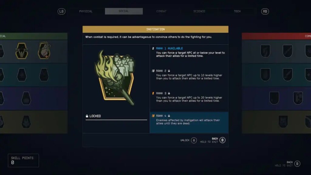 Przewodnik poziomowania Starfield Instigation | Jak zmusić NPC do ataku na sojuszników Instigation Leveling Guide How to Force NPCs to attack Allies