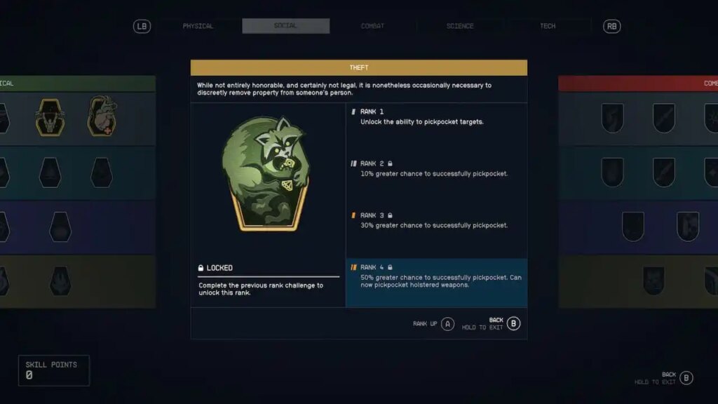 Starfield Theft Leveling Guide