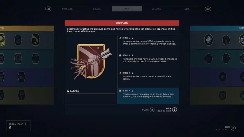 Przewodnik poziomowania okaleczającego Starfield | Jak wprowadzić wrogów w stan wykrwawienia How to Put enemies into a bleedout state in Starfield