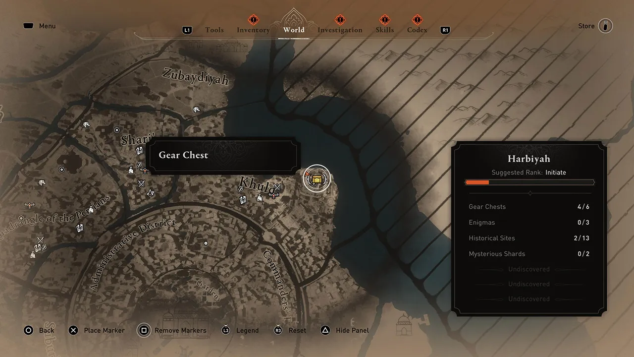 Wszystkie lokalizacje schematów ulepszeń Powstania Zanj w Assassin's Creed Mirage Zanj-Powstanie-Strój-Upgrade-Schemat-1-Mapa-lokalizacji