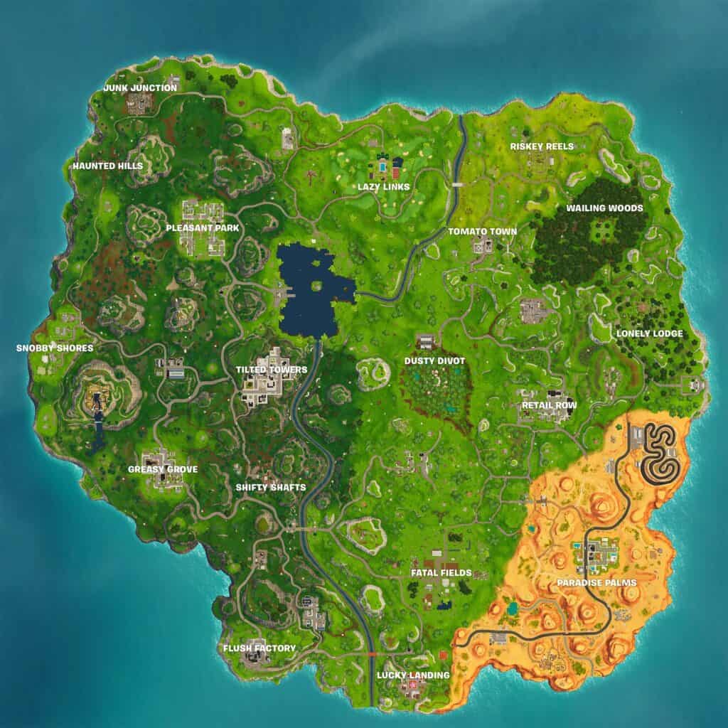 fortnite i mapa rozdział 1 sezon 5