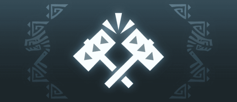 Logo kuźni pojawiające się w Monster Hunter Now po odblokowaniu mechaniki kuźni.